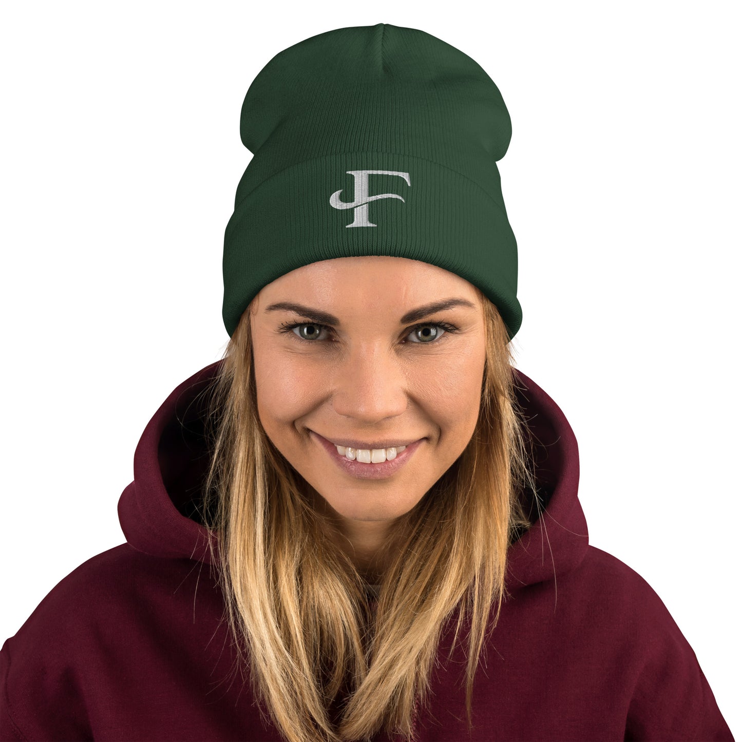 F Embroidered Beanie