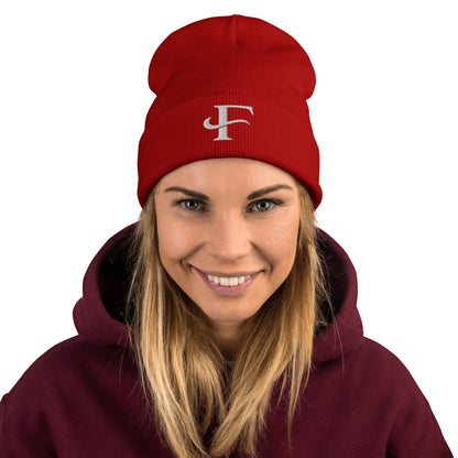 F Embroidered Beanie