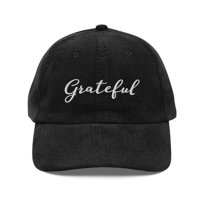 Grateful ; Corduroy Baseball Cap Hat