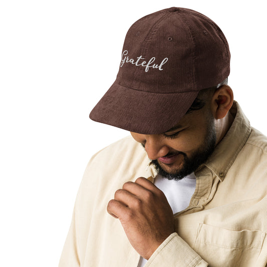 Grateful ; Corduroy Baseball Cap Hat