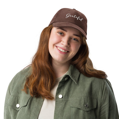 Grateful ; Corduroy Baseball Cap Hat