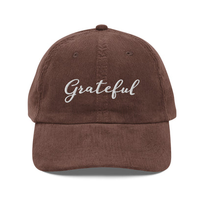 Grateful ; Corduroy Baseball Cap Hat