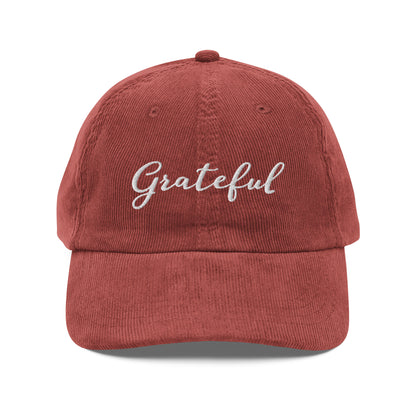 Grateful ; Corduroy Baseball Cap Hat