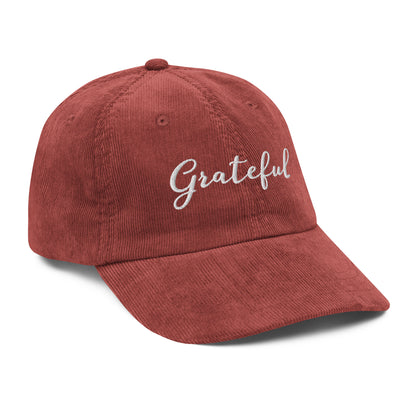 Grateful ; Corduroy Baseball Cap Hat