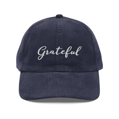 Grateful ; Corduroy Baseball Cap Hat
