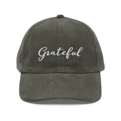 Grateful ; Corduroy Baseball Cap Hat
